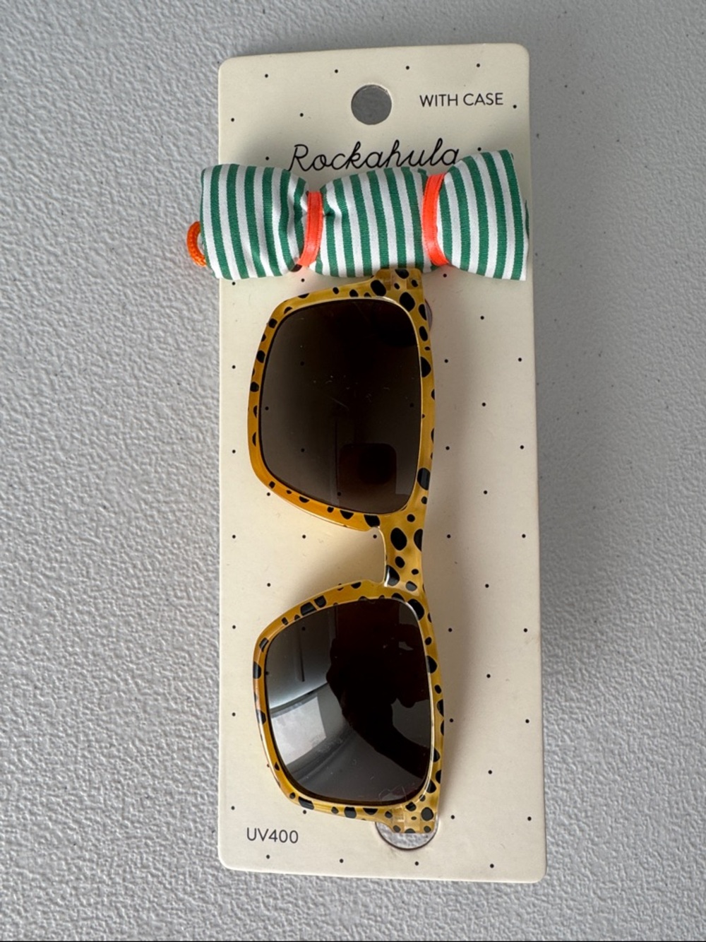 Cheetah Yellow Sunglasses with Case - Rockahula